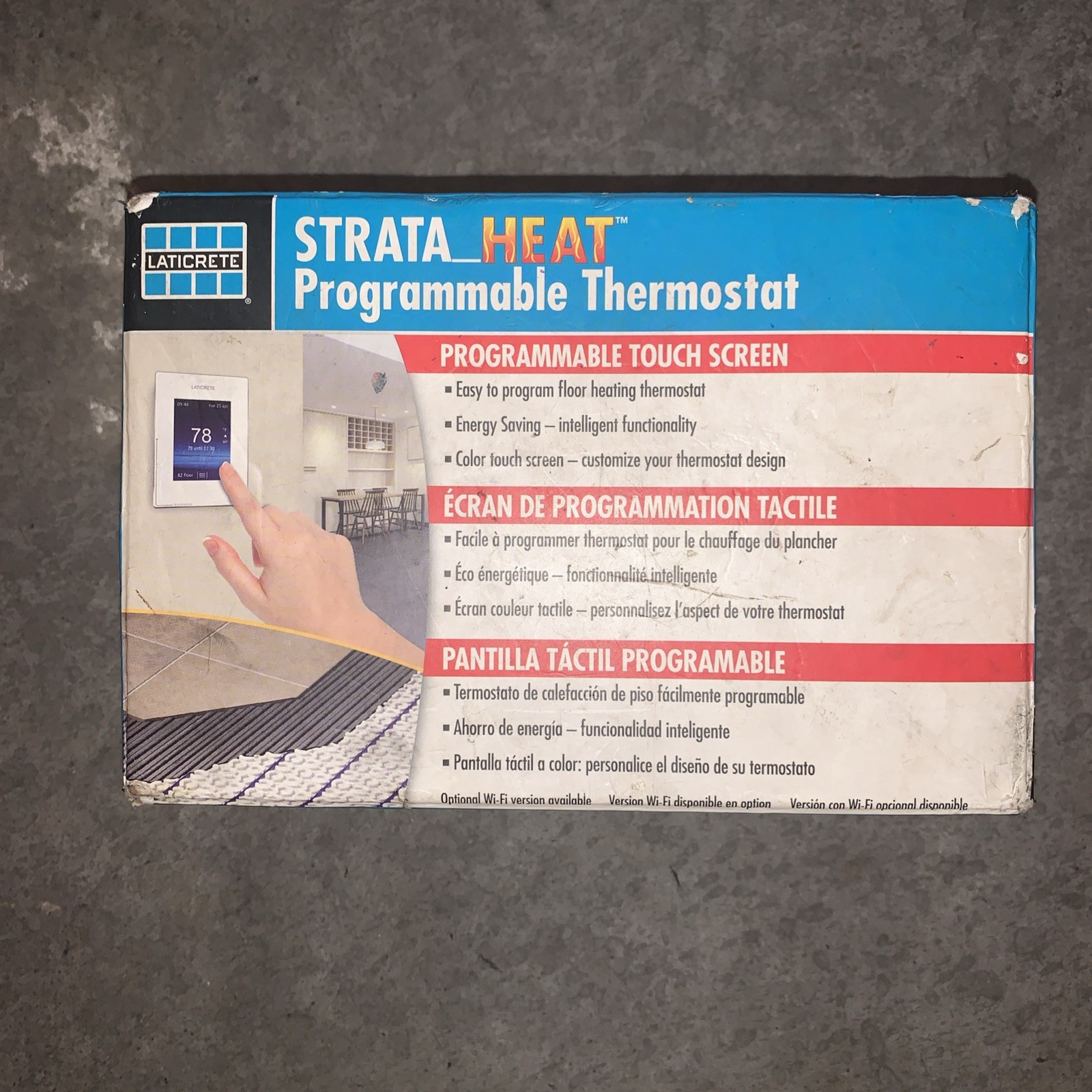 Laticrete 0802-0403-T STRATA HEAT Smart Touch LCD Programmable Thermostat