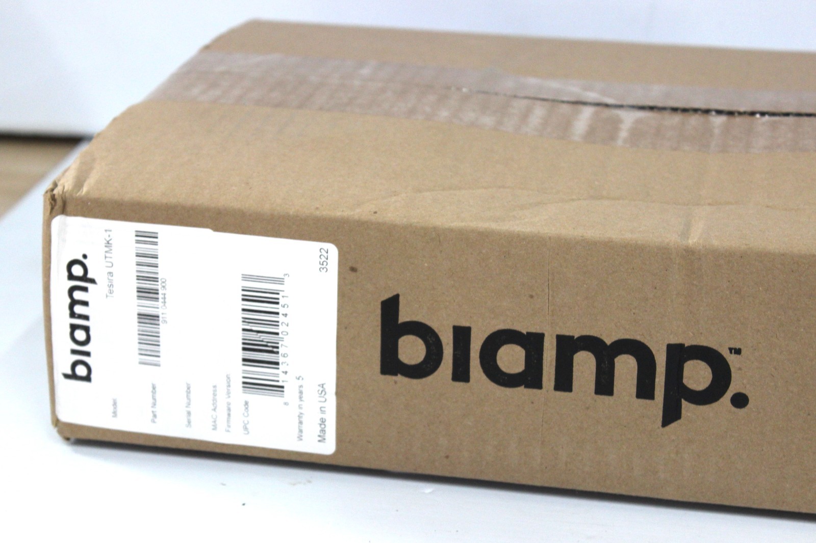Biamp Tesira UTMK-1 Under Table Mount Kit 911.0444.900