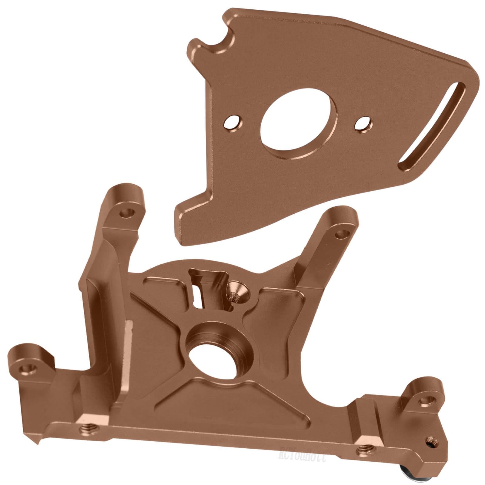 RCYouHott RC Aluminium Bearing Motor Mount/Motor Plate Bronze-(for 1/10）
