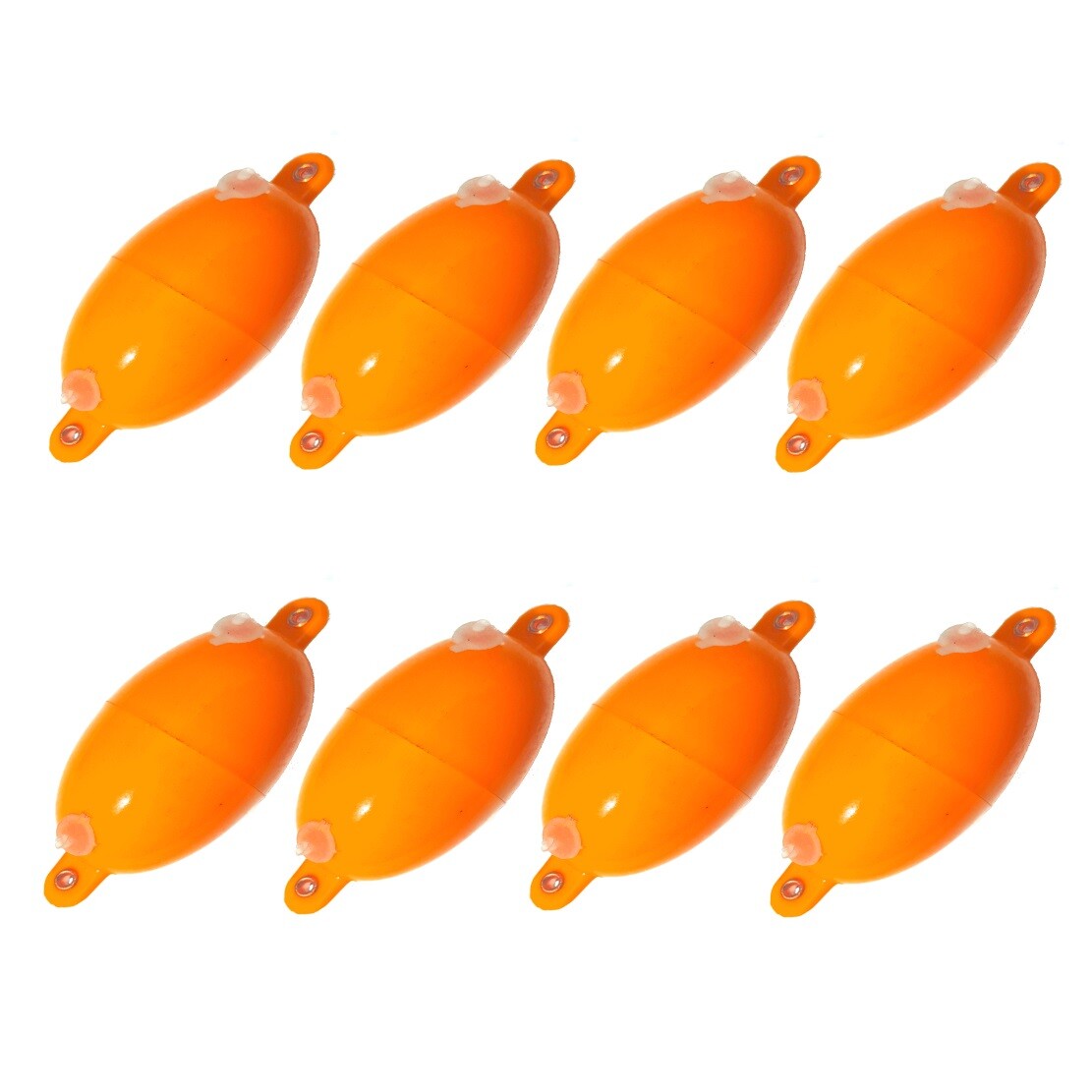 8 X Oval Bubble Float Set ORANGE