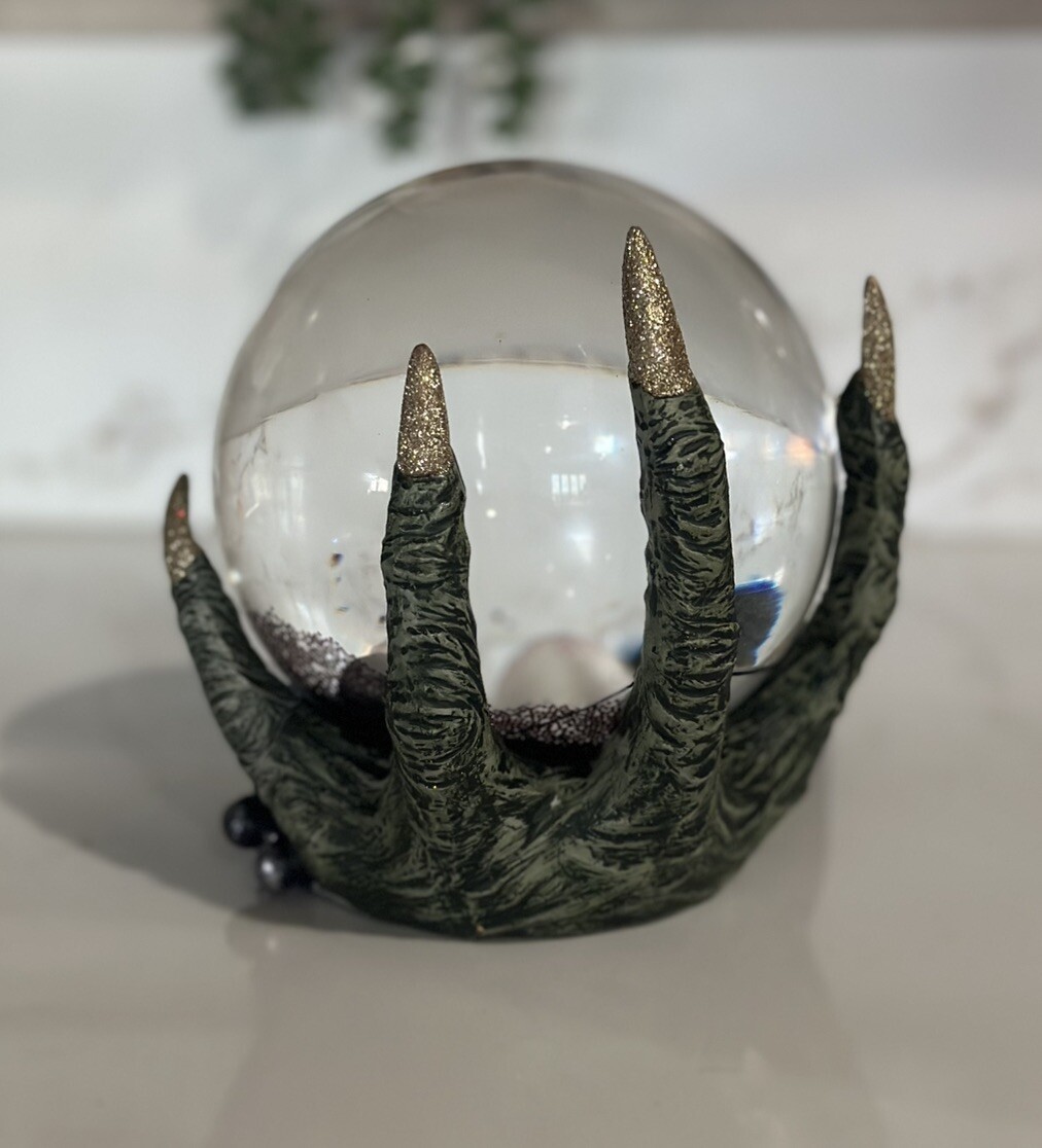 Witch Hand Holding Eyeball Snow Globe