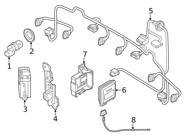Genuine Audi Blind Spot Detection System Warning Sensor Bracket 80A-907-693