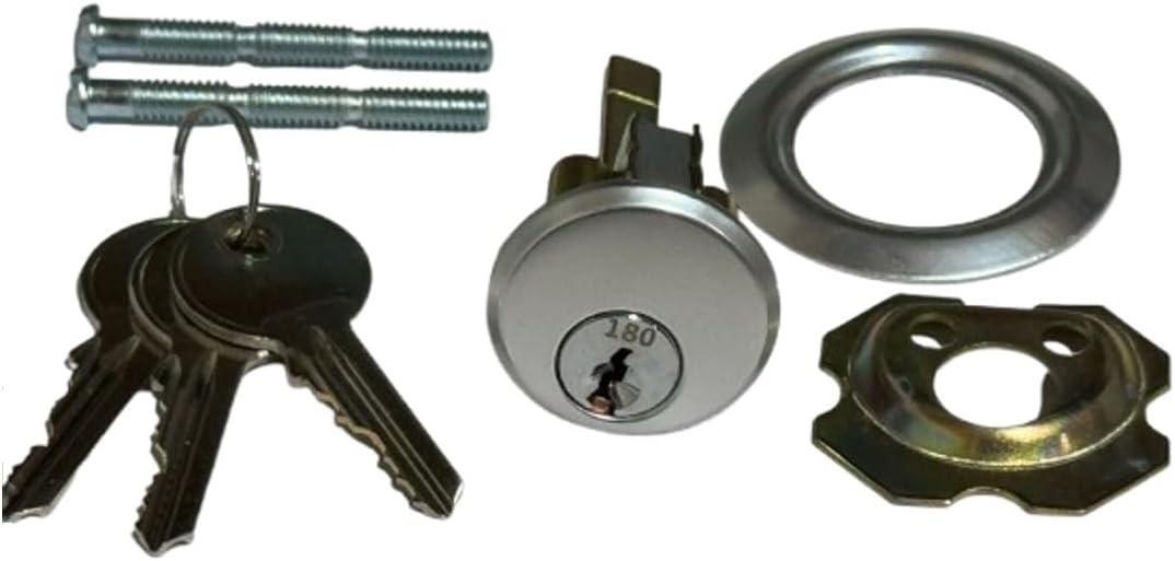 NEW Garage Door Lock Key Lock Cylinder Keyed alike with 3 Keys