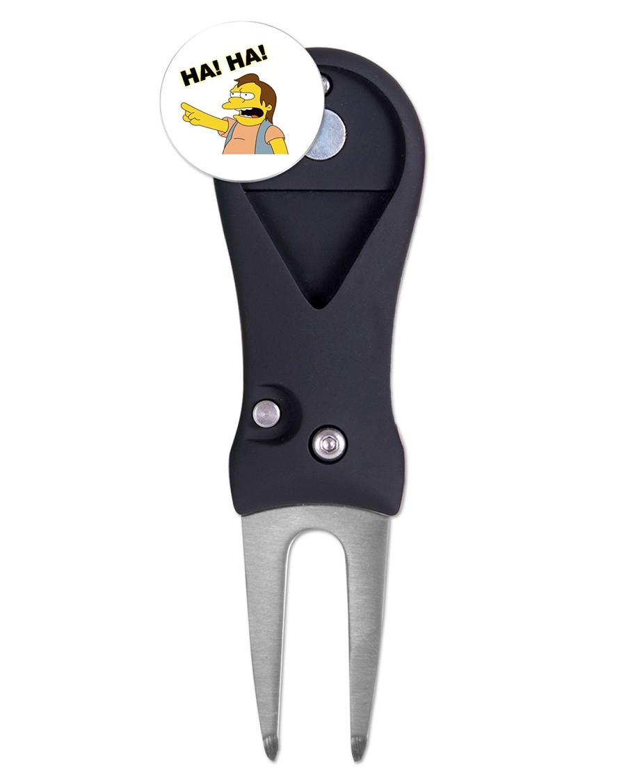 Nelson HA-HA! Simpsons Golf Ball Marker +Switchblade Divot Tool