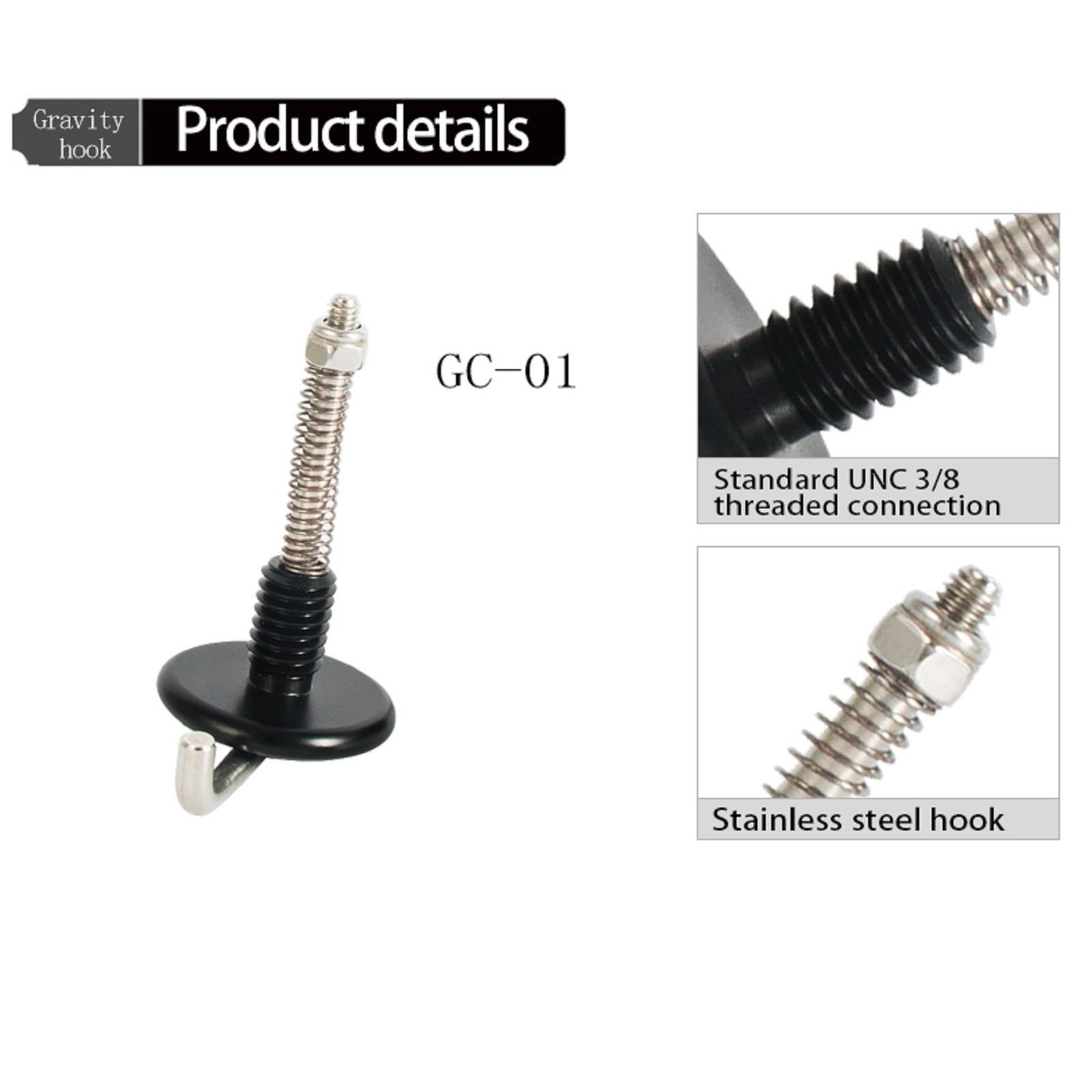 Stainless steel 3/8 interface Tripod Center Tripod Hook For Camera Tripod G