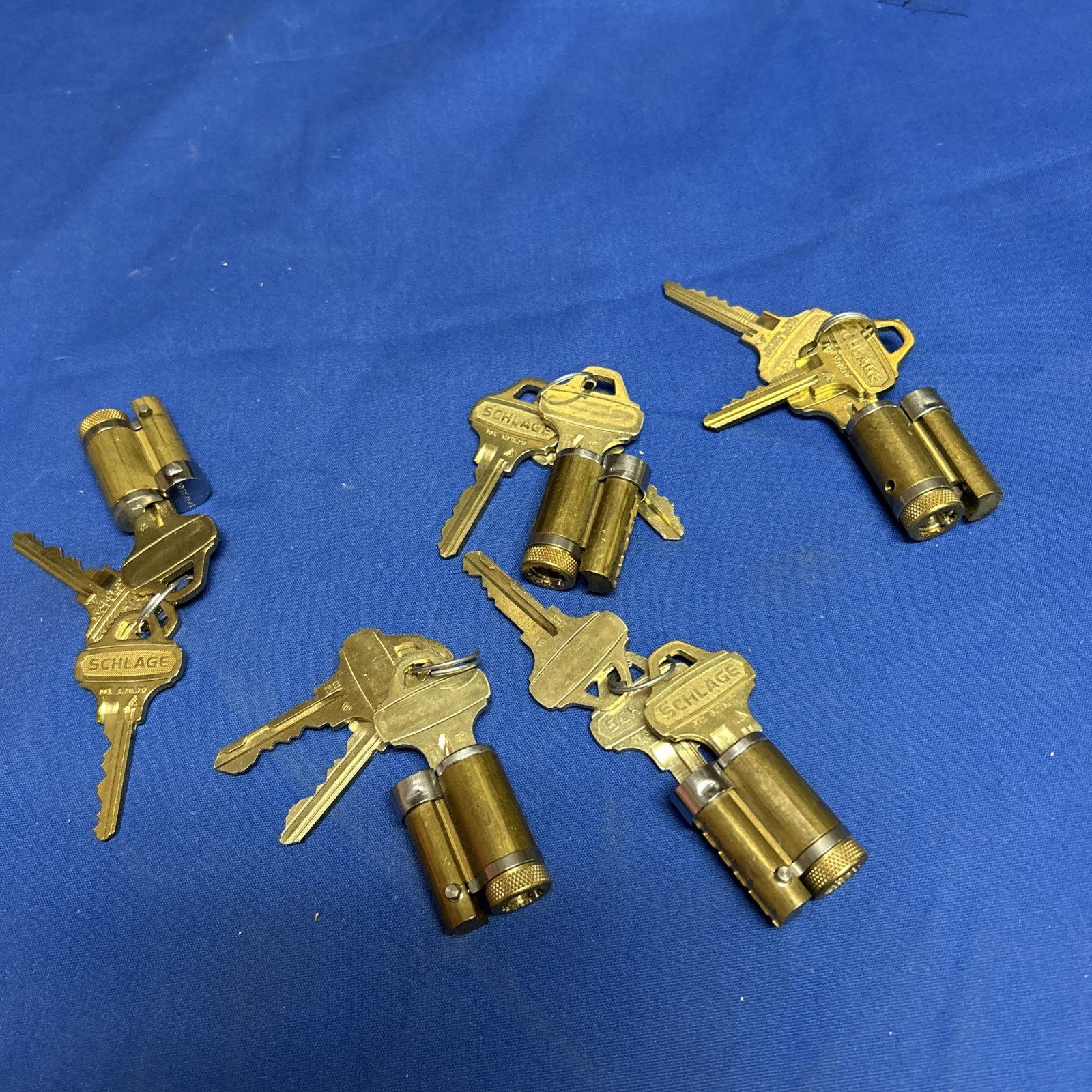 New Schlage Silver interchangeable core with 3 C123 keys one is control