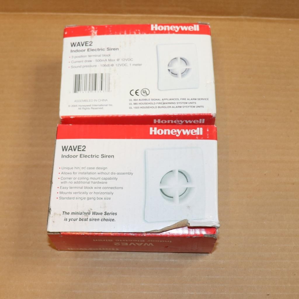 Lot of 2 Honeywell WAVE2 Indoor Electric Siren New Old Stock More Available BU#s