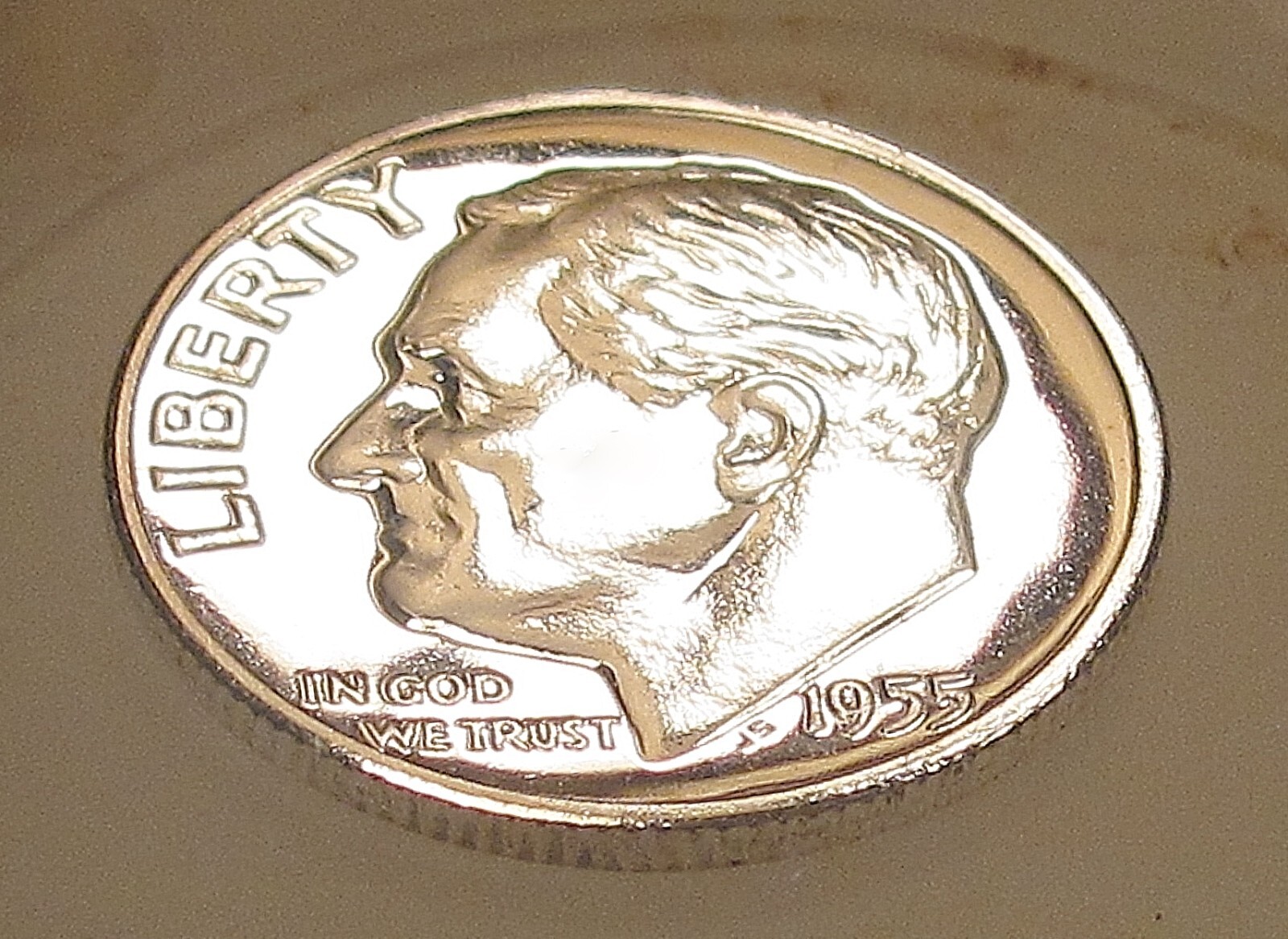 1955 Gem  Proof  "EYE CANDY" Dime 90% Silver Blazing Luster  # 303 ~ 9