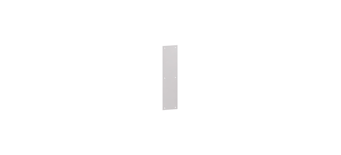 Hager 052482 4" x 16" Square Corner Push Plate Satin Stainless Steel Finish