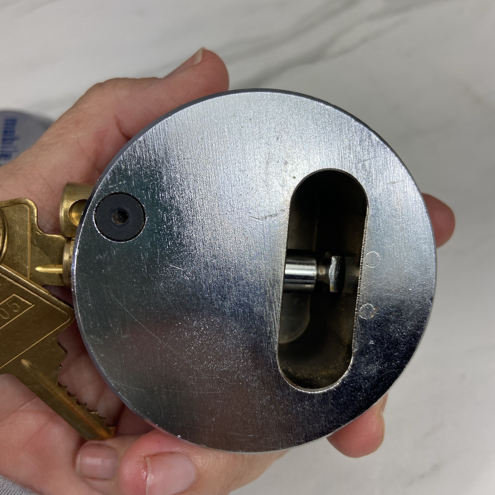 3 Mobile Mini Container Guard Puck Locks with 2 Keys - VGC