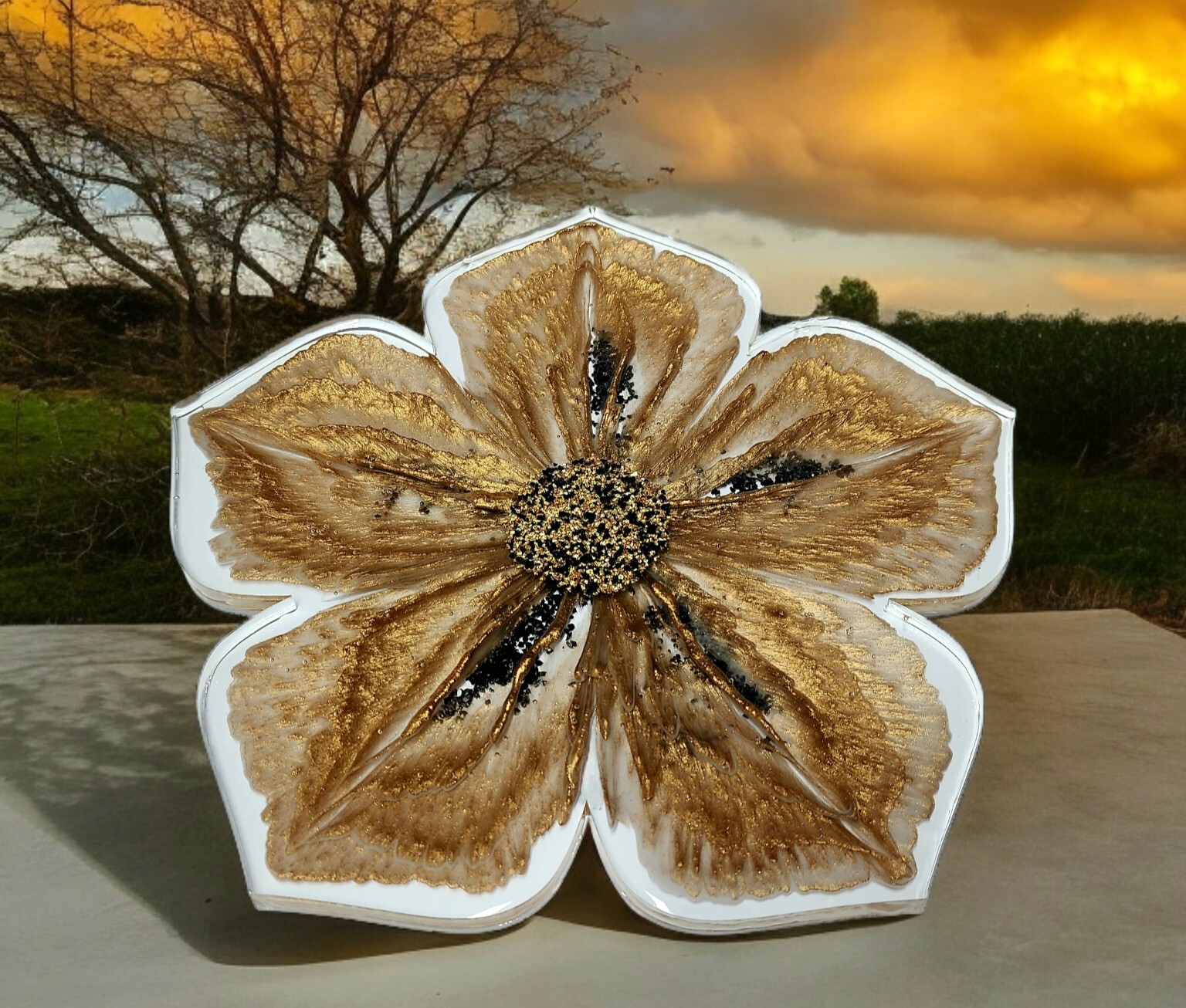 LARGE Hibiscus Tray Silicone Mold AU