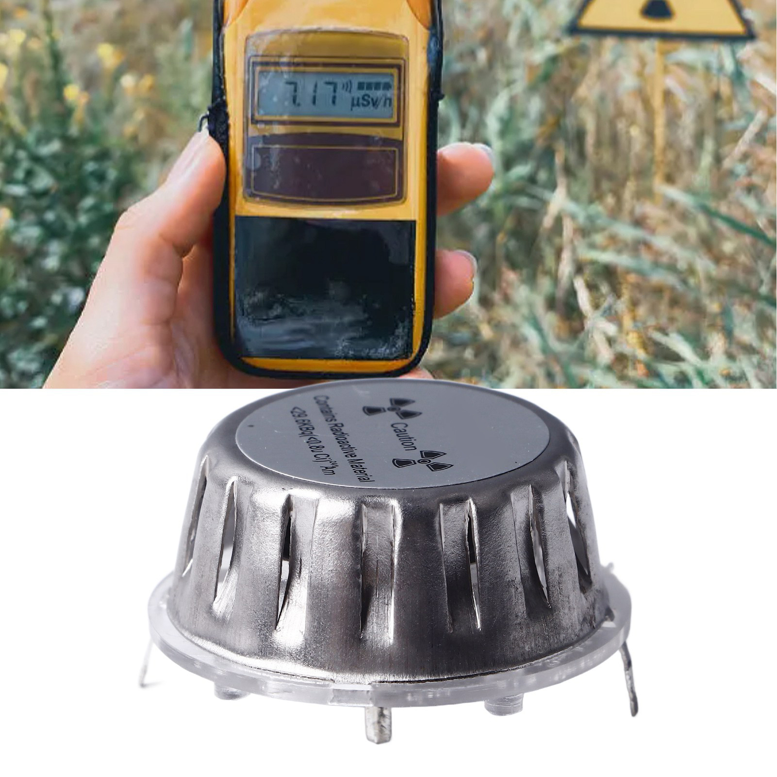 Nuclear Radiation Detector Household Stainless Steel And Polyester Compact