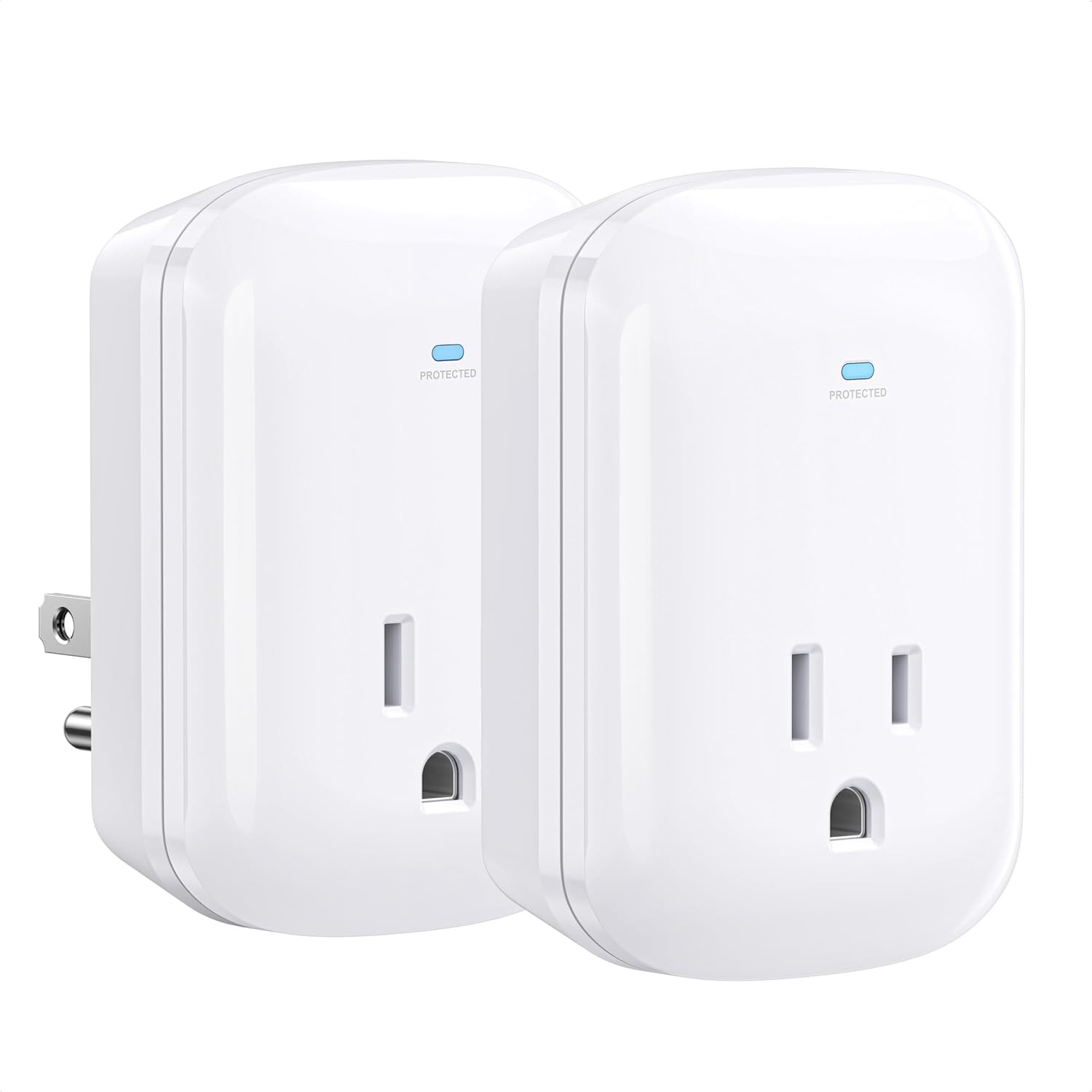 [ETL Listed] Cable Matters 2-Pack 1350 Joules Single Outlet Surge Protector for
