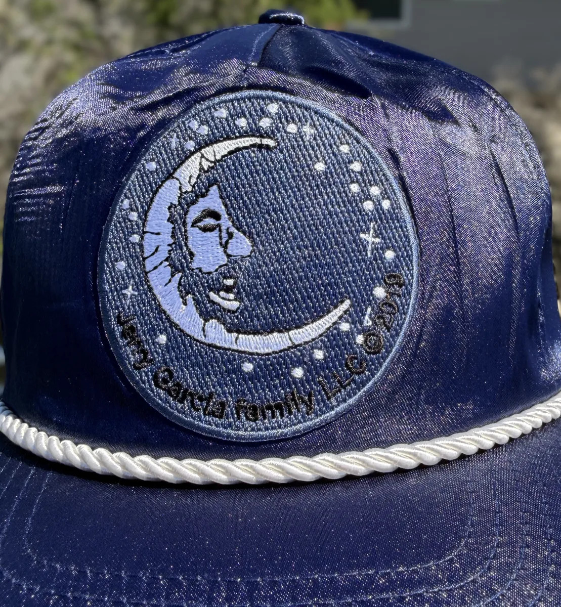 Grateful Dead Satin Snapback: "Blue Moon Jerry"