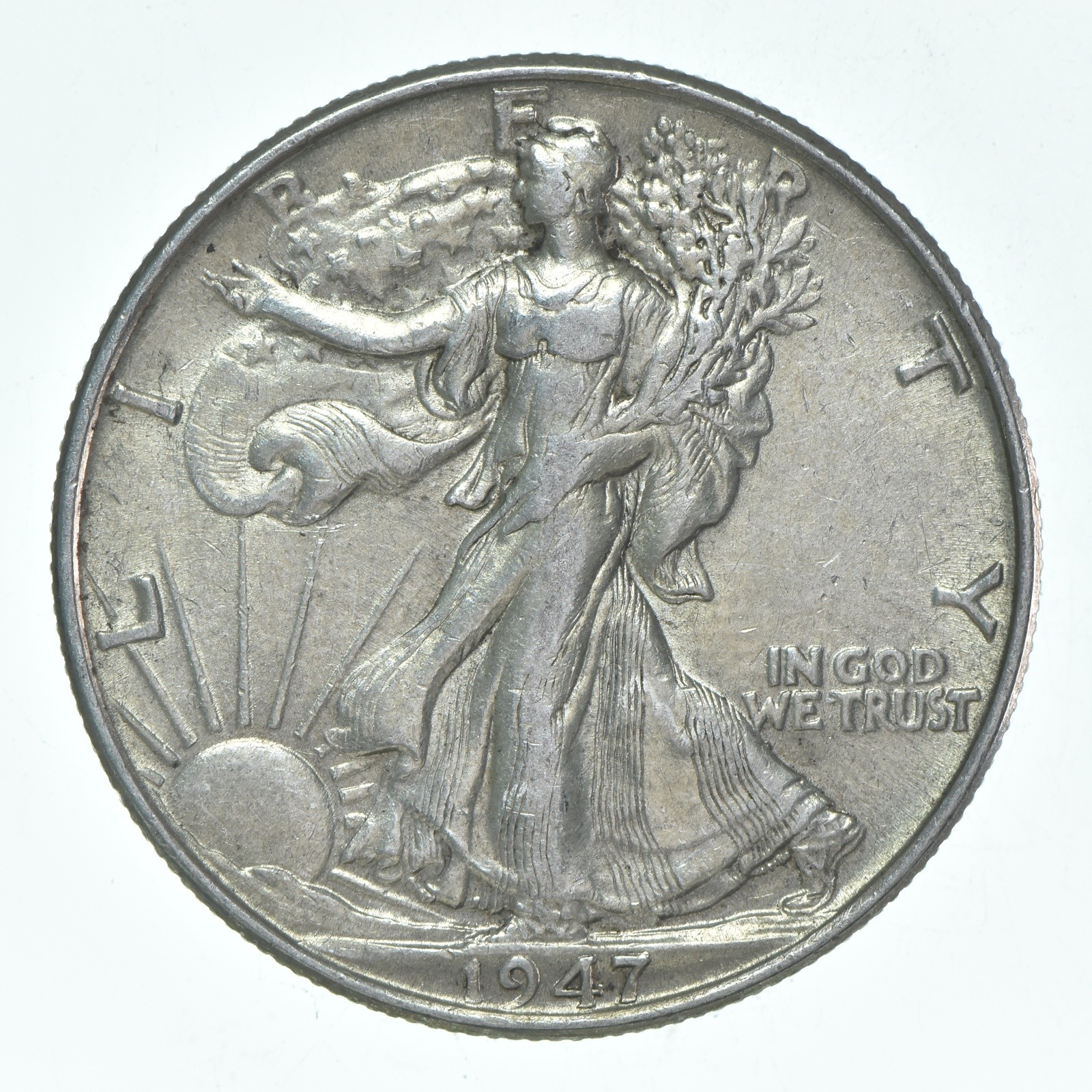 BU 1947 (P) Walking Liberty Half Dollar Uncirculated 90% Silver