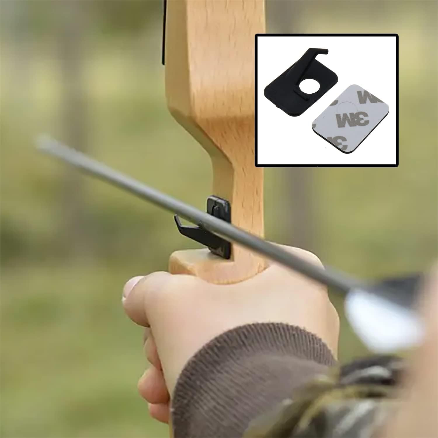 Plastic Arrow Rest for Recurve Bow - Adhesive Back Right/Left Hand