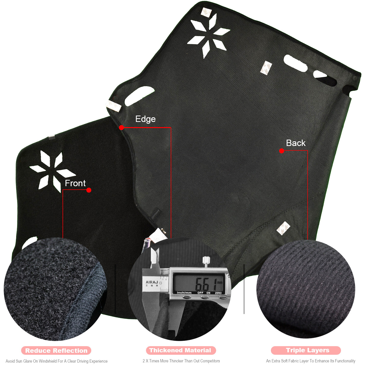 For Dodge Journey 2011-2018 Dash Cover Dash Mat Dashmat Dashboard Cover Pad