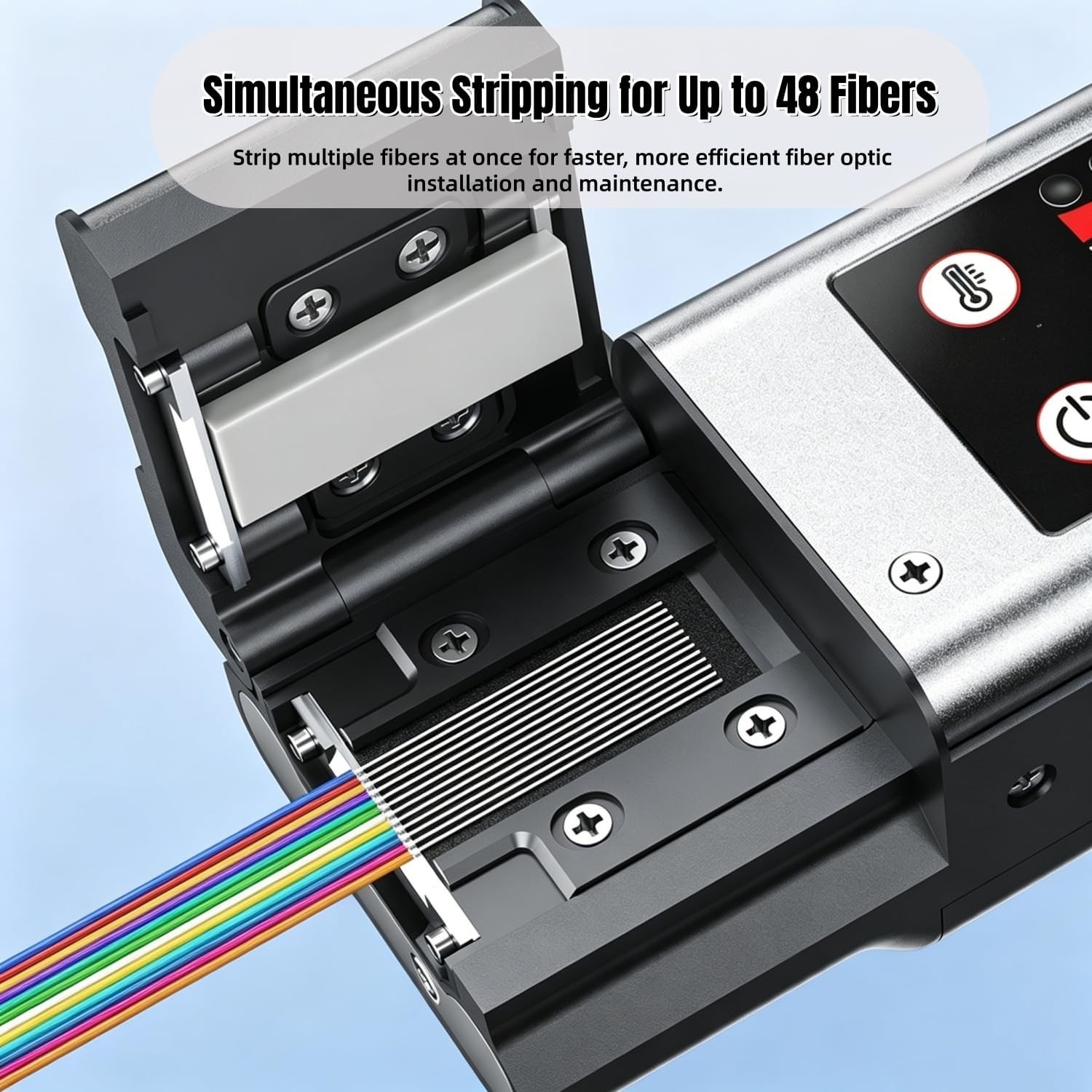 Fiber Optic Thermal Stripper – Multi-Fiber Ribbon Stripping Tool 8-Level Control