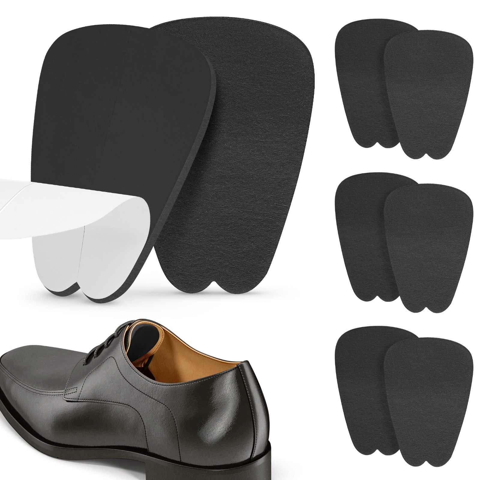 COMFWALK Felt Tongue Pads for Shoes - Soft Self-Adhesive Shoe Inserts ,3 Pairs