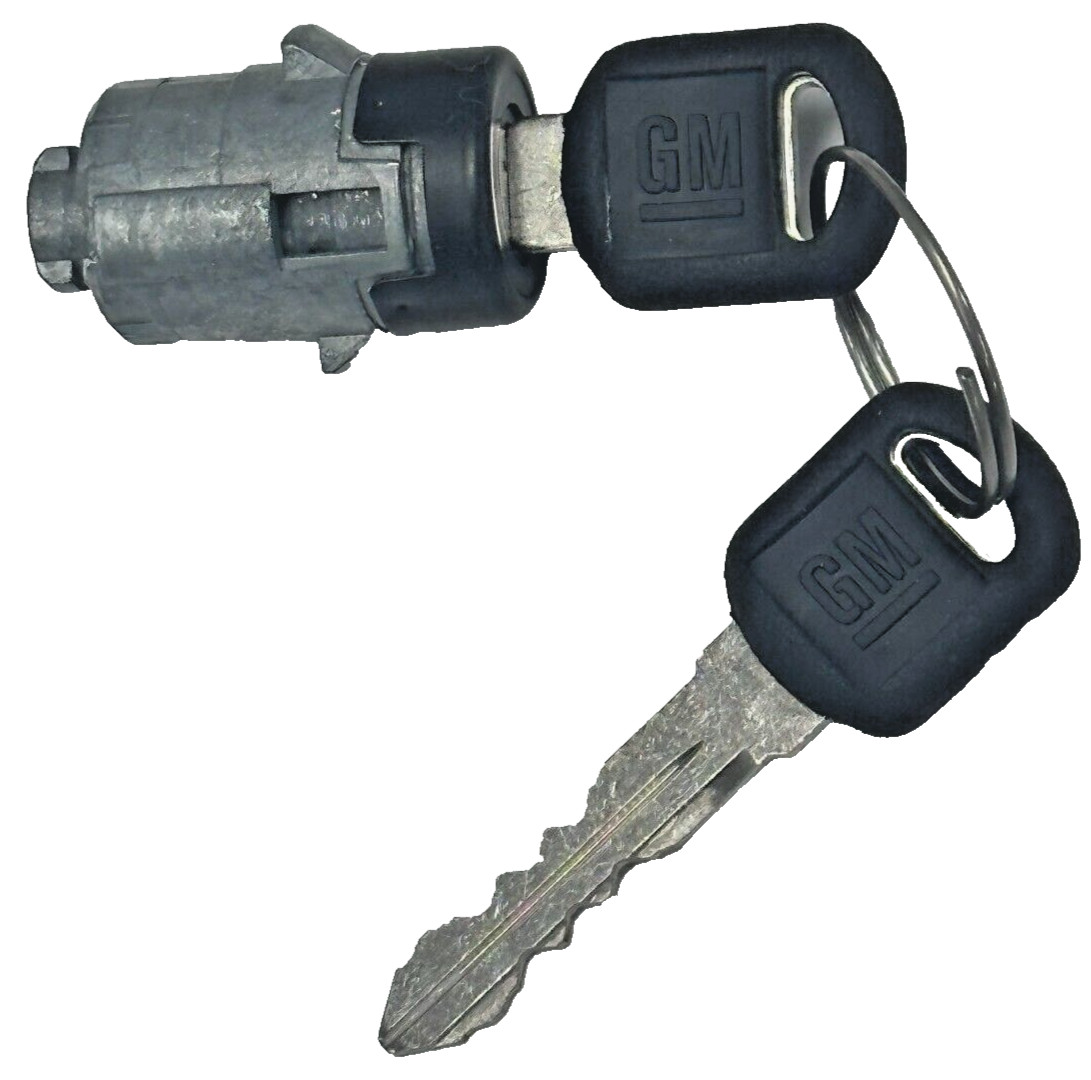 GM OEM Single Door Lock Cylinder W/2 OEM GM LOGO Small Head KEYS 706592 + 597749