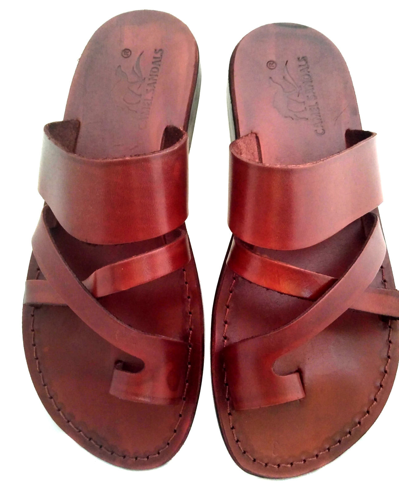 Biblical Jerusalem Sandals Men's Natural Genuine Leather Handmade US Size 5-16