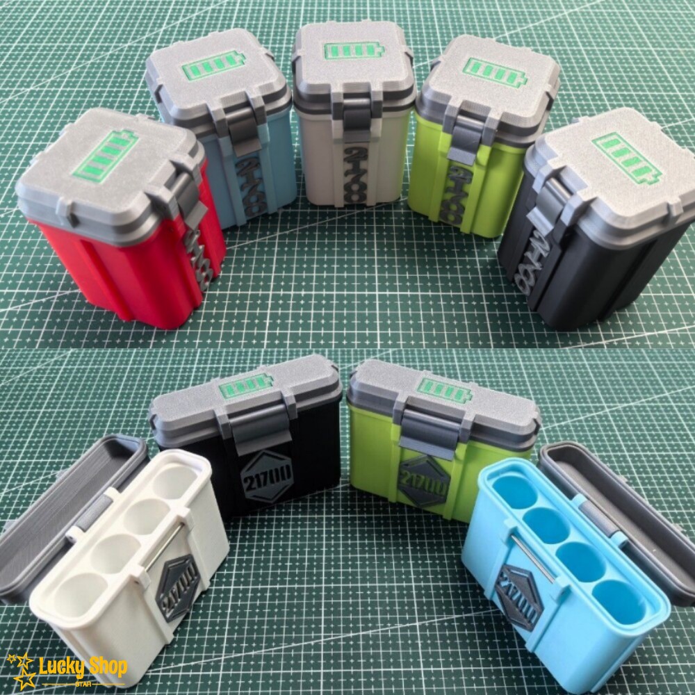18650/21700 Battery Box Tactical Battery Storage Box Holder Multicolor Organizer