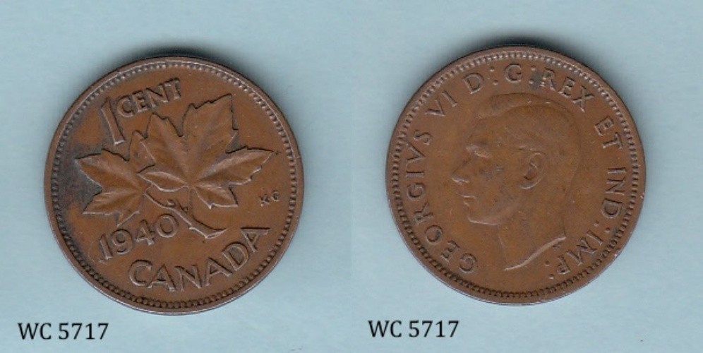 Canada 1 Cent 1940 (George VI) Coin B