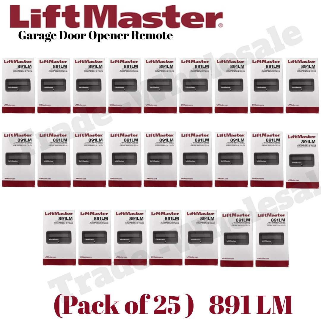 25 Pack 891 LM LiftMaster 1 Button Remote Control Garage Opener Security+2.0