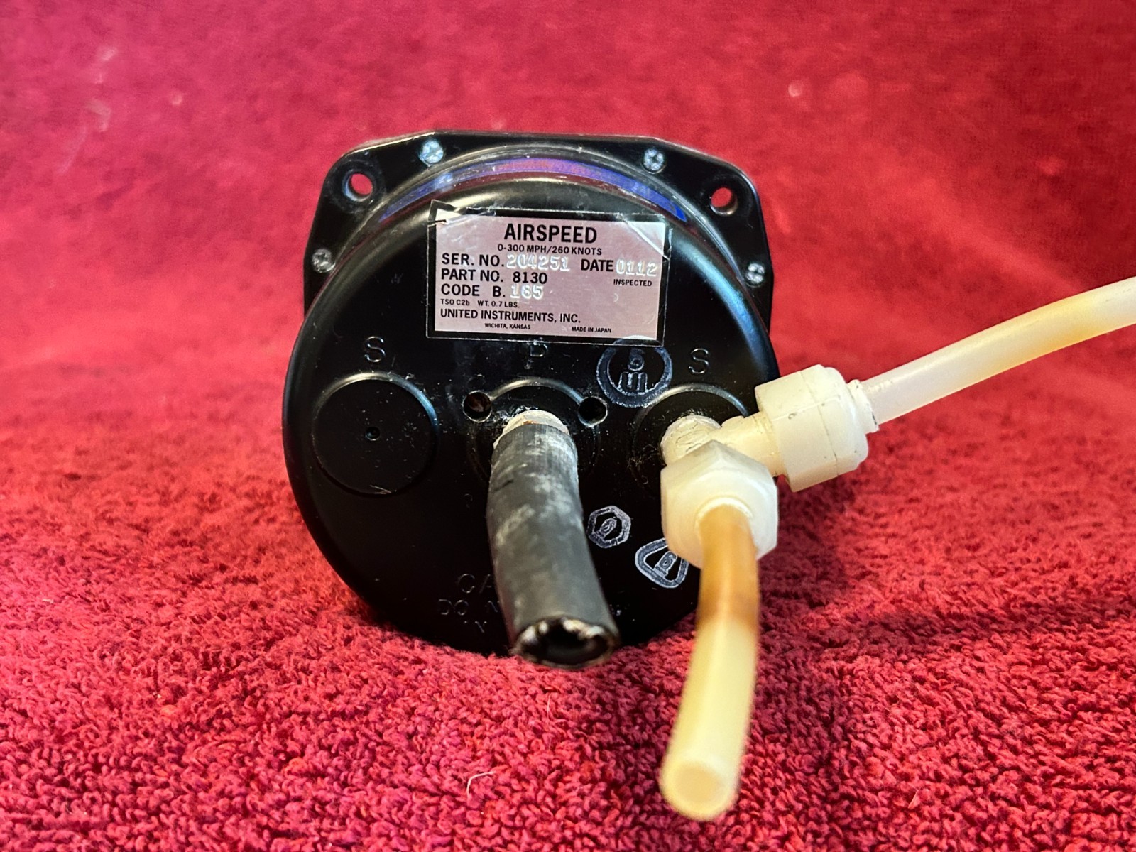 UNITED INSTRUMENTS TRUE AIRSPEED INDICATOR P/N 8130