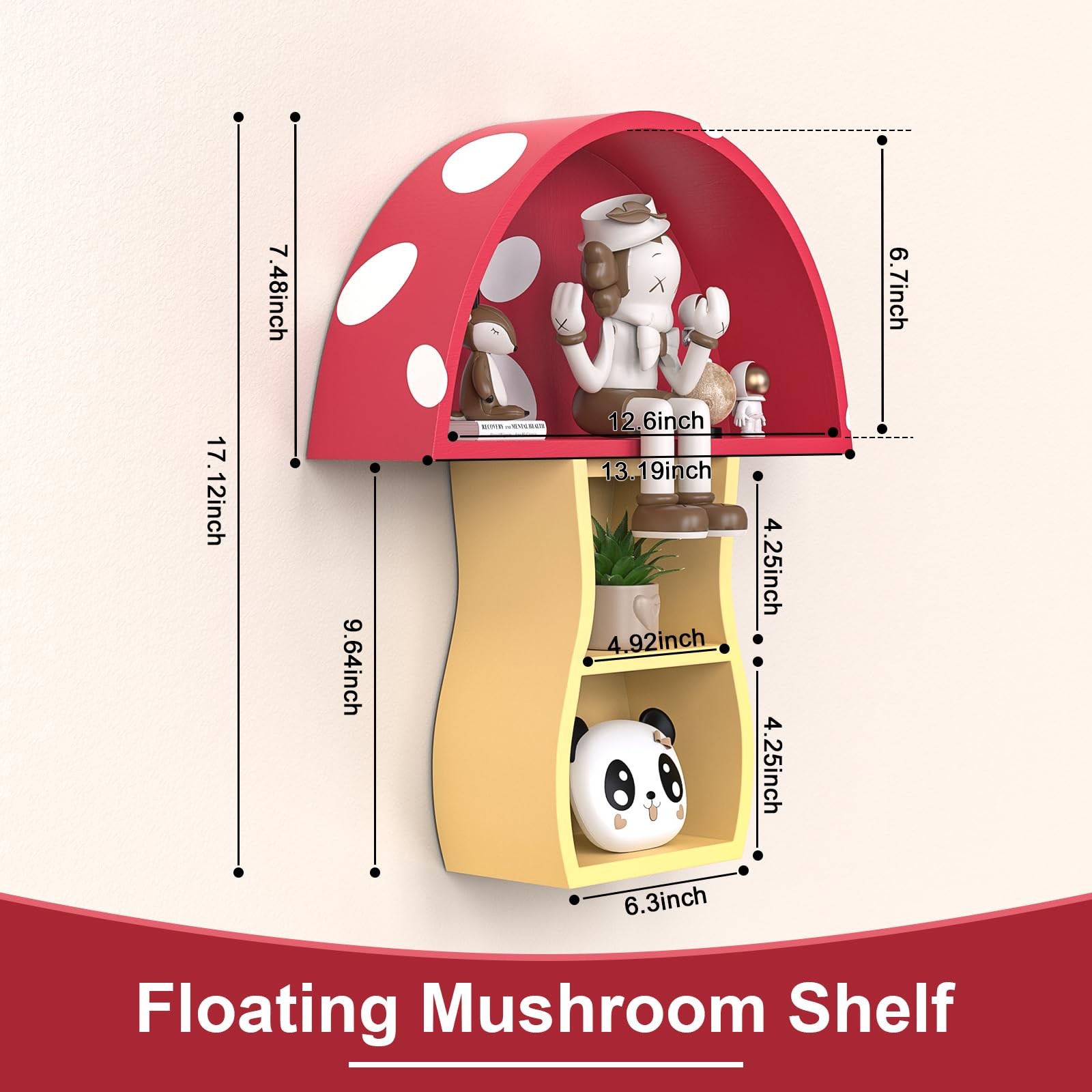 Floating Wooden Shelf, Bathroom Shelves,Decor,Wall Shelves for Nursery Living...