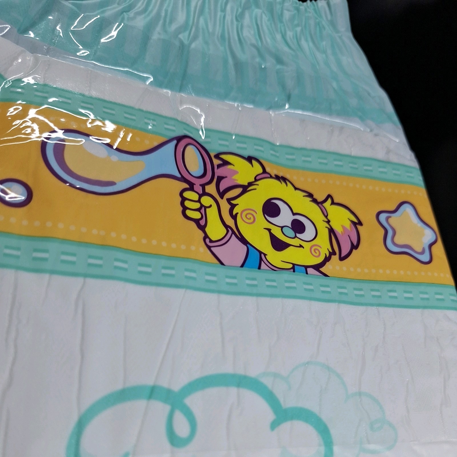 5-PACK Kiddo Rearz Tena Abena Tranquility Plastic Backed Diapers (Size Medium)