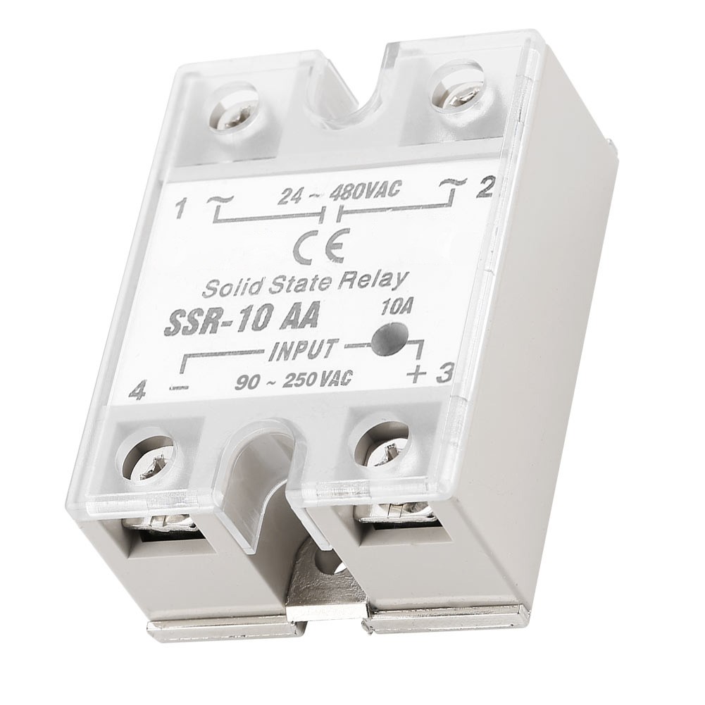 SSr 10 AA 10A Solid State Relay Module SSR AC-AC Input 90-250V AC Output 24-480V