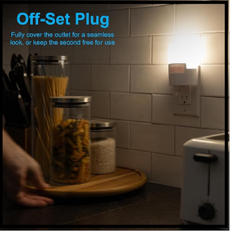 Plug In Motion Activated Detector Sensor LED Indoor Night Light Electrical Home
