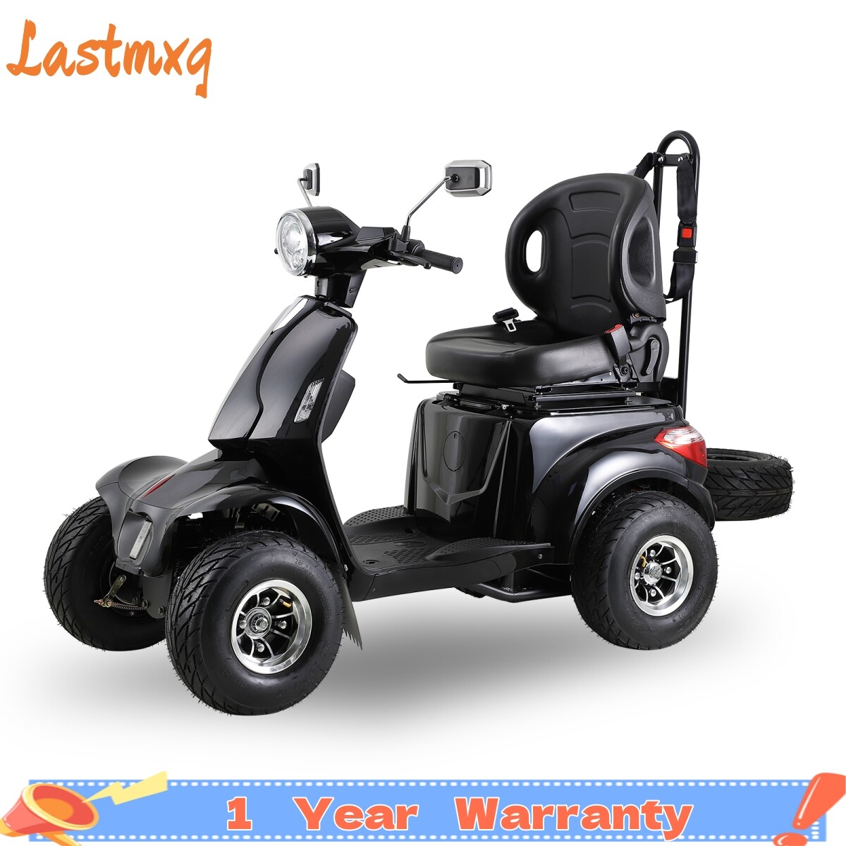Electric Golf Mobility Scooter Four Wheel Travel 1000W 60V 20AH for Adult Senior