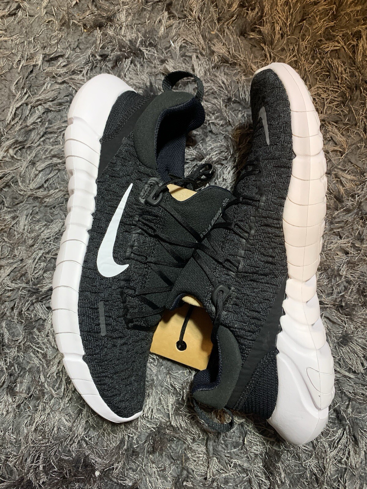 Nike Free Run 5.0 Next Nature Mens Size 8.5 Running Shoe CZ1884-001 Black White