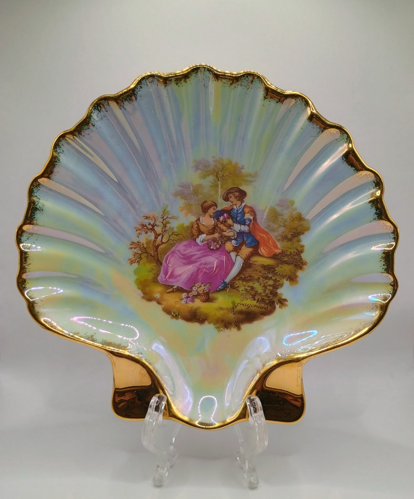Limoges France Porcelain Seashell Trinket Dish