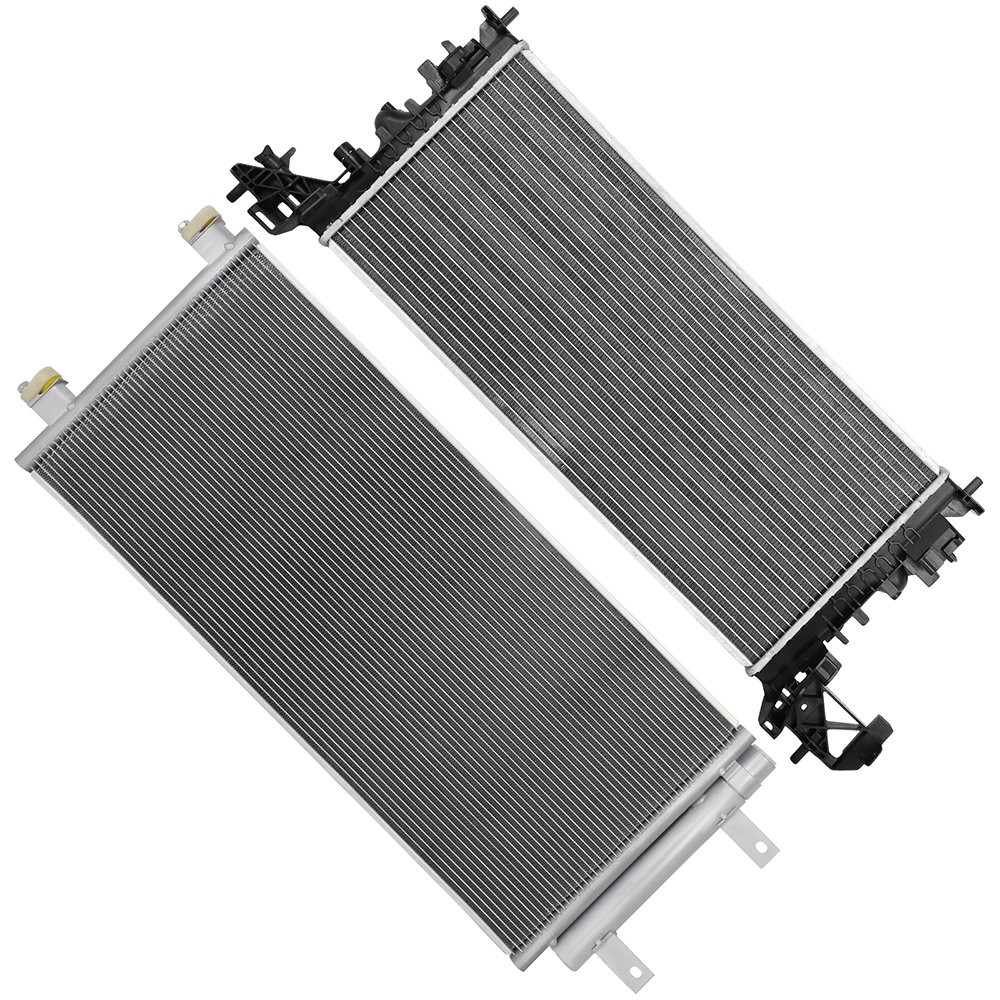 Aluminum Radiator & AC Condenser Cooling Kit For 2016 2017-2019 Chevrolet Cruze