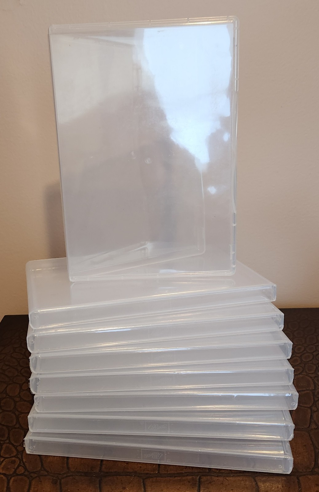 Stampin Up Plastic Clear Mount Stamp Storage Cases 7 1/2"x5 1/4"x5/8" Lot of 8