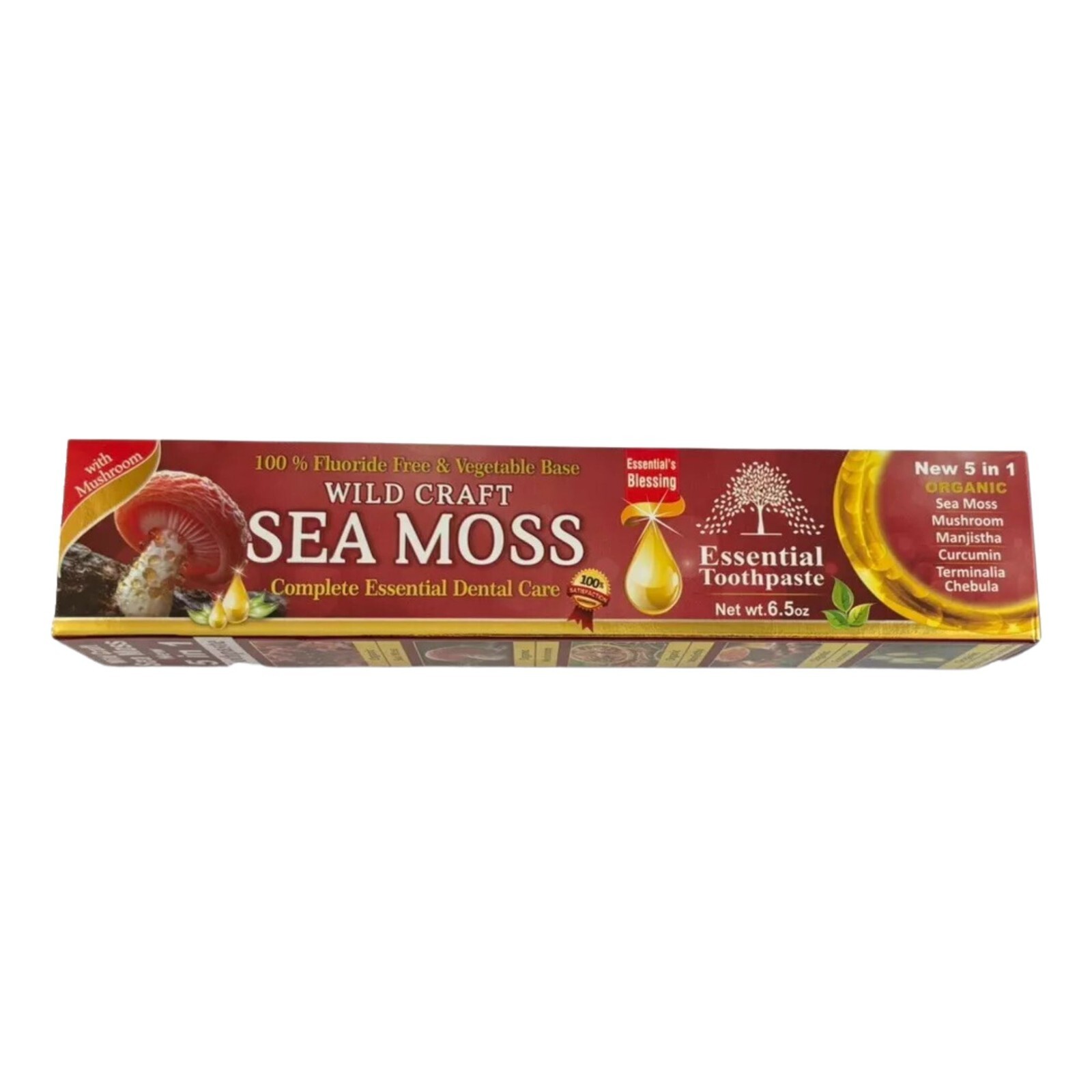 Wild-Craft Sea Moss Toothpaste by Essential Palace, Fluoride free, 6 Pack lot