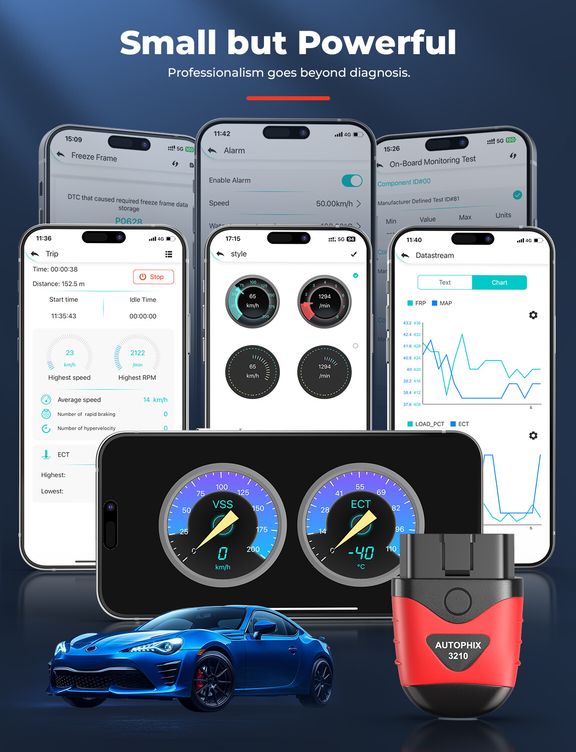 AUTOPHIX Bluetooth OBD2 OBDII Car Diagnostic Scanner Auto Fault Code Reader 3210