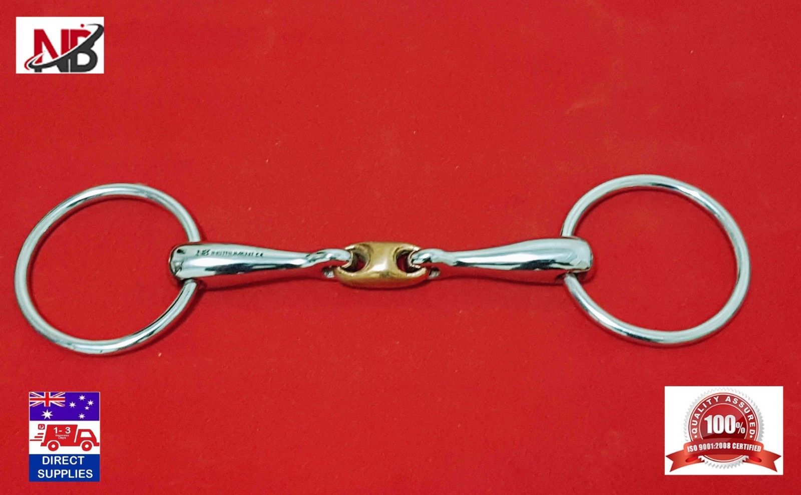 LOOSE RING SNAFFLE BIT HORSE WITH DOUBLE JOINT 5"