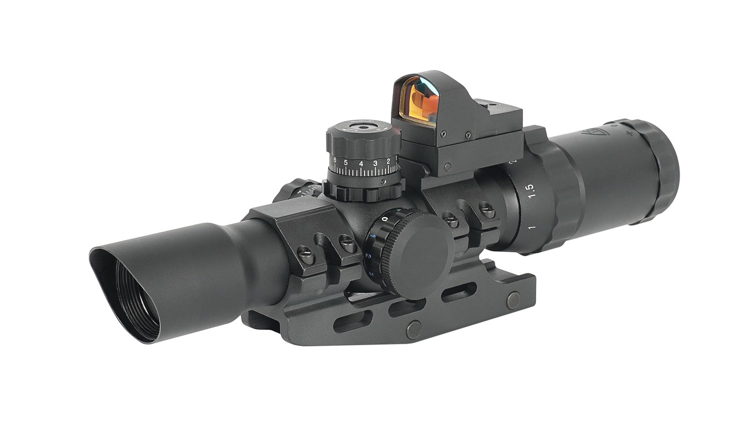 Trinity Force 1-4x28 ASSAULT OPTIC Mil Dot P4 Sniper Matte Black - NT1428BH