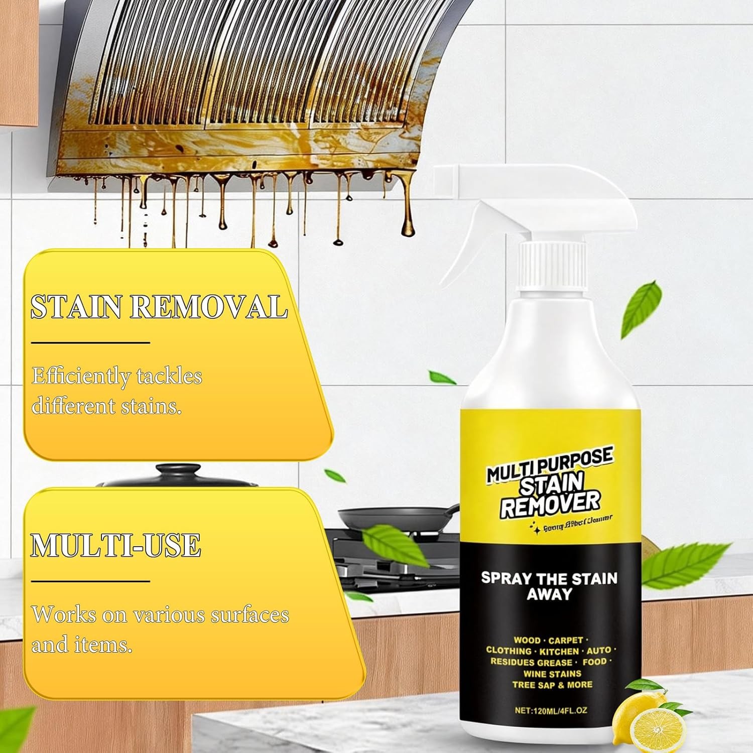 2 Pack Alien Multi Purpose Stain Remover, Foam Cleaner Spray, A Powerful Cleaner