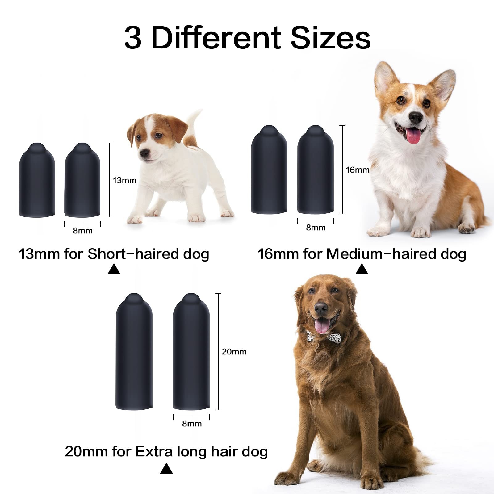 24 Pcs Dog Shock Collar Rubber Tips,training Collar Replacement Parts