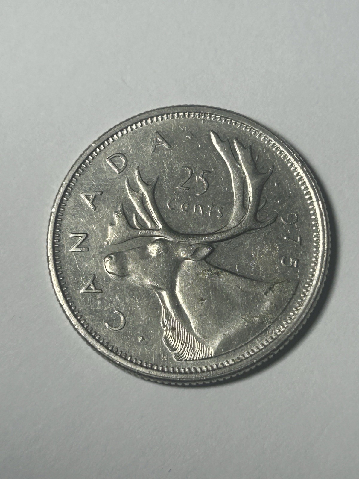 1975 Canada 25 Cents Queen Elizabeth II coin, Canadian 🇨🇦