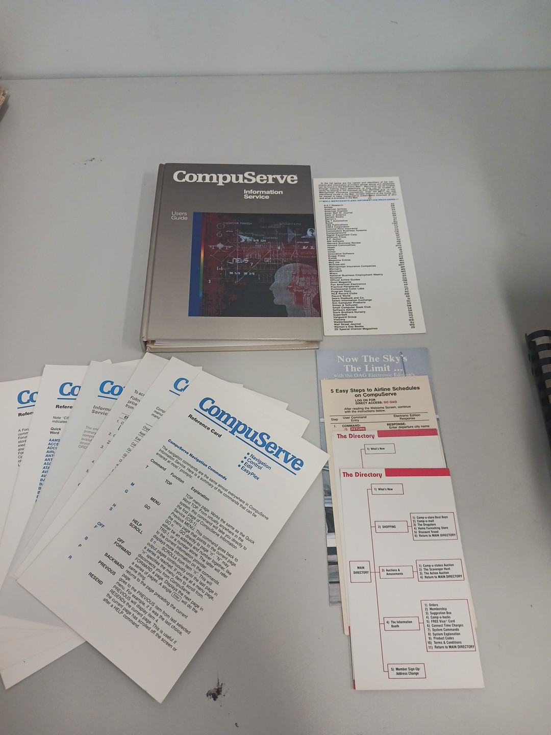 CompuServe Information Service Users Guide (1985) HC W/ Reference Cards