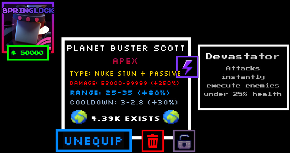 Planet Buster Scott (Springlock) | Roblox | Five Nights TD