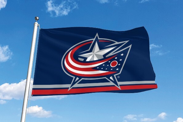 COLUMBUS BLUE JACKETS 3'X5' FLAG/BANNER *100% FULL COLOR ON BOTH SIDES OF FLAG*