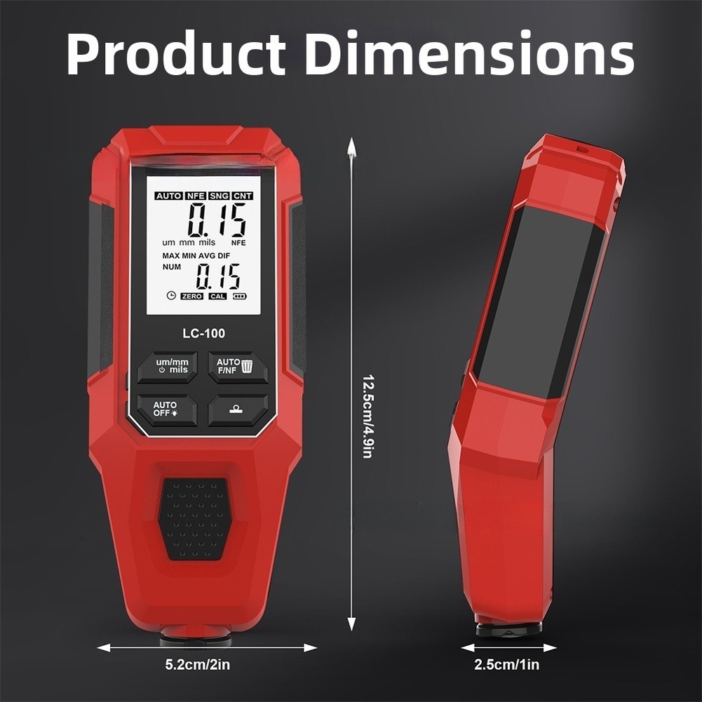 For Paint Inspection Coating Gauge 0-2000um Range For Automotive Paint