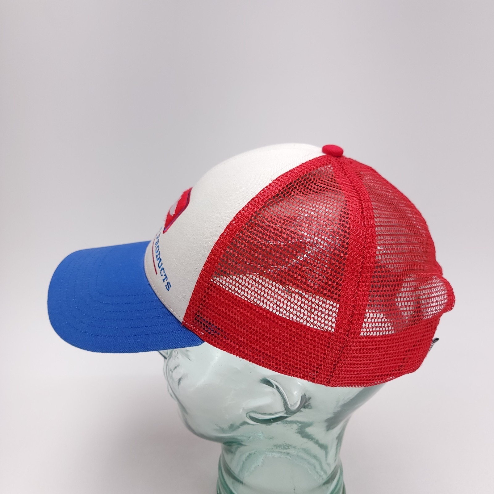 Simms Fishing Hat Tuna Icon Patch Trucker Cap Red White Blue Snapback
